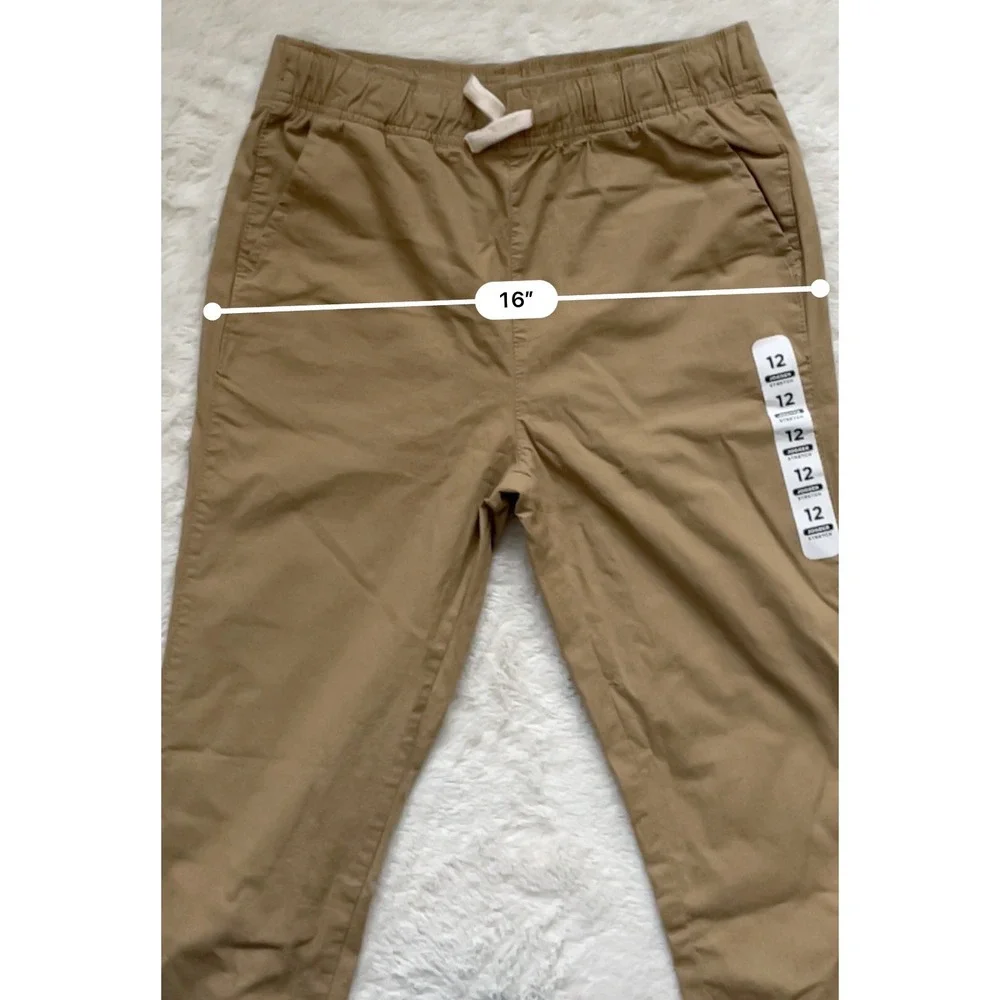 The Childrens Place Jogger Stretch Twill Navy/Tan Utility Casual 12 Set of 2